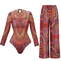 2026 Glamorous Multicolor Swimwear with Unique Pattern High-Cut Legs Perfect for Beach Wear Pool Parties Summer Getaway Vacation