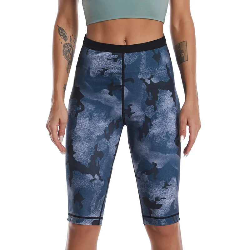 Women Camouflage Sauna Shapewear Hot Sweat Body Shaper Sets Fitness Vest Slimming Shorts Flat Belly Pants Waist Trainer Suits