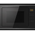 25L Black Built-in Microwave Oven With Grill Stainless Steel Cavity