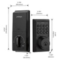 Jodays 4-in-1 Fingerprint Smart Deadbolt Lock, Keyless Entry Door Lock with Keypad Bluetooth App Auto Lock, Alexa & Google Assistant Supported(Gateway Required, Not Included), Easy Installation