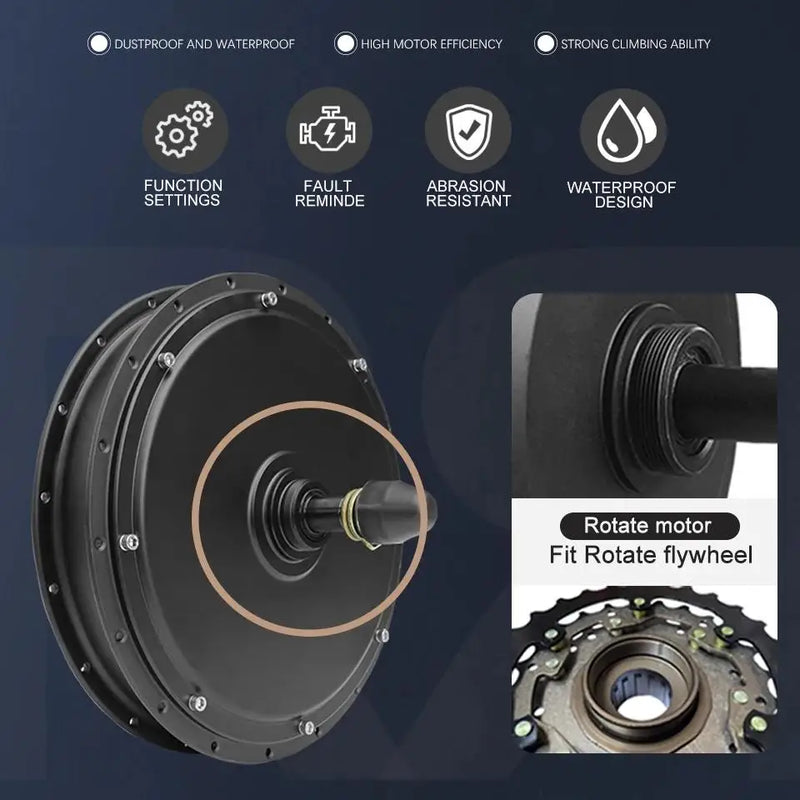 72V 5000W E-Bike Conversion Kit Brushelss Gearless Rear Wheel Hub Motor 2000W,3000W For Electric Bicycle