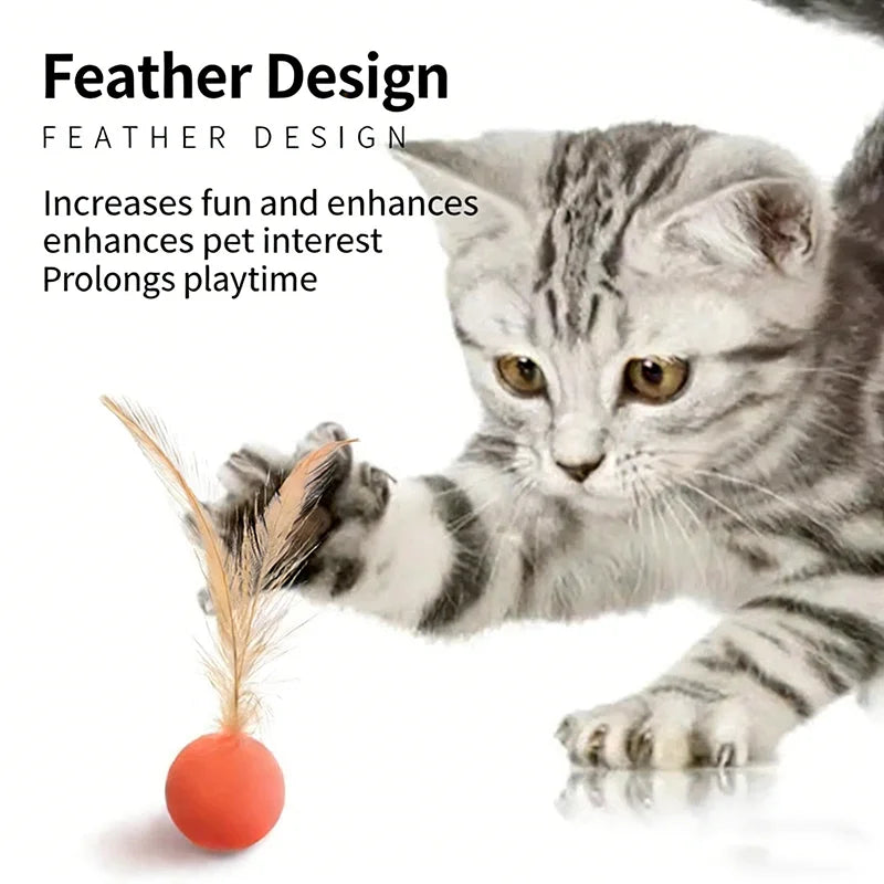 Elastic Bouncy Badminton Cat Toy Luminous Night Glow Pet Interactive Ball Self Play Boredom Relief Chew Resistant Training Game