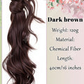 XIYUE Chinese Style Claw Clip Ponytail Braid Wig for Women, Elegant Updo, Natural Synthetic Hair Extension