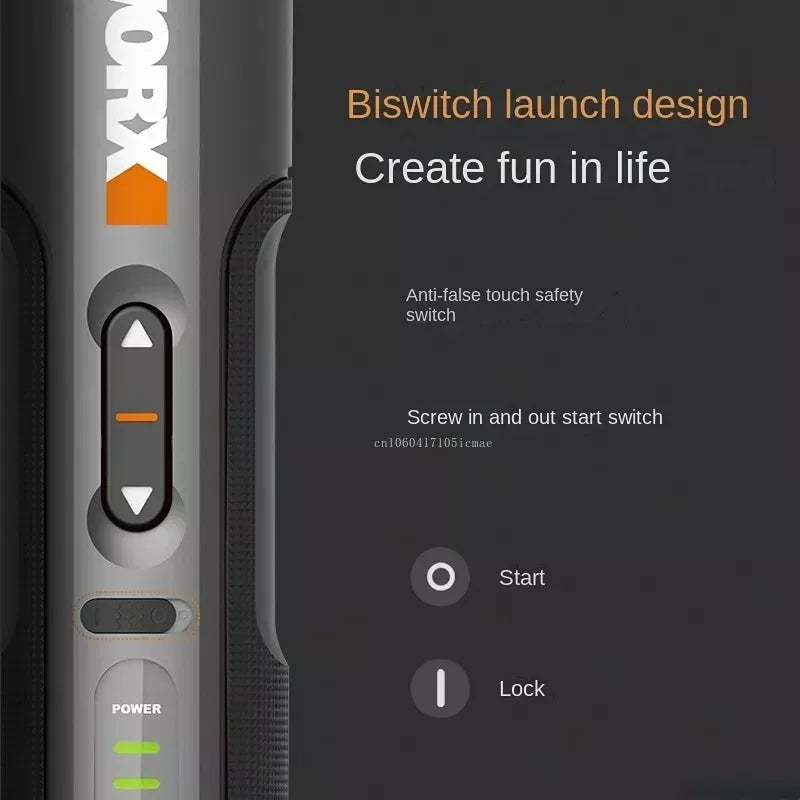 WORX WX242 4V Electrical Screwdriver Set Smart Cordless Electric USB Rechargeable 30 Bit Mini Drill Power - View 3 | SAMAG