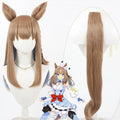 Uma Musume: Pretty Derby Cosplay Almond Eye Wig Halloween anime party heat-resistant synthetic light brown wig