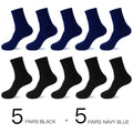 HSS 2023 Men's Cotton Socks New styles 10 Pairs / Lot Black Business Men Socks Breathable Spring Summer for Male US size(6.5-12)