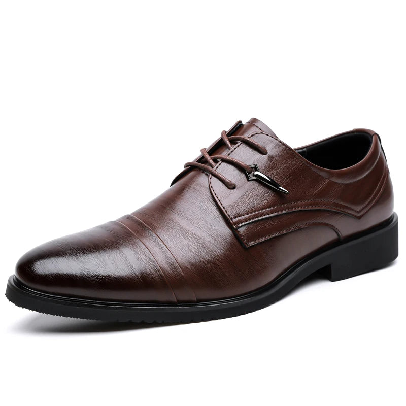 Fashion Business Dress Men Shoes Classic Leather Men's Formal Shoes Comfortable Slip On Dress Shoes Men Oxfords Size 47 48