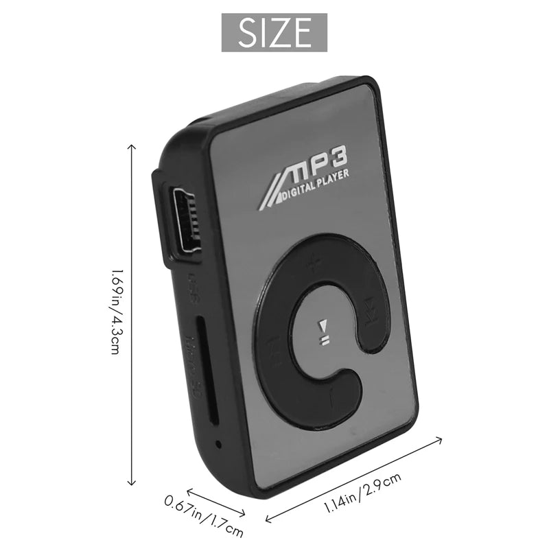 MP3 Player Mini USB Portable Walkmen Bluetooth Music Player Support Micro SD TF E-Books Recording Sports FM Radio Sport Walkmen
