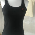 High Street Tank Top Sleeveless Women Moon Embroidery Korean Style Cotton Slim Fit Versatile Bottom Strap Tops