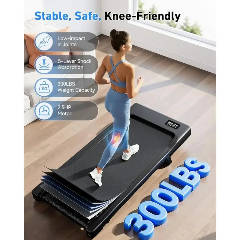 Compact Desk Treadmill with Incline, Quiet Operation, 300 - View 4 | SAMAG