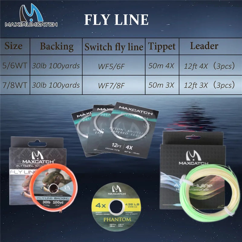 Maxcatch V-Switch Fly Fishing Rod Kit 4-8WT 10/11FT Moderate Fast Action Rod Reel Line Combo Switchable Fighting Butt Travel Kit