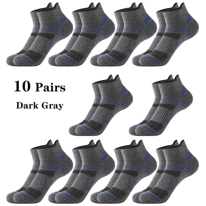 10 Pairs Ankle Athletic Running Socks Men Women Simple | SAMAG