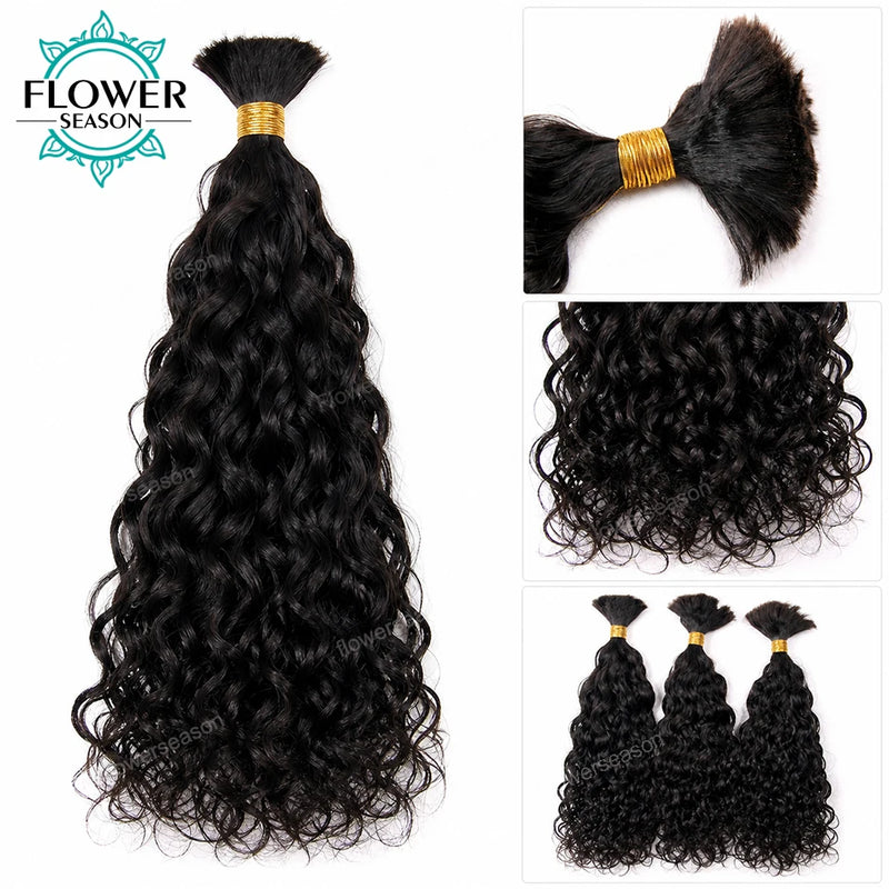 Bulk Hair For Braiding Human Hair Loose Wave Braids Hair Double Drawn Full End Bulk Human Hair Extensions 1/2/3Bundles No Weft