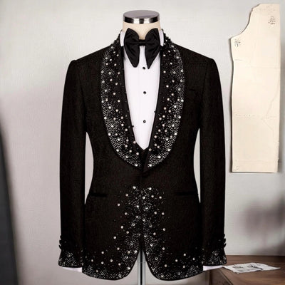 Suit For Man Black Tuxedo Set, Wedding Groom Two Piece | SAMAG