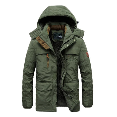 Men's Casual Winter Thick Warm Parkas Windproof Overcoats | SAMAG