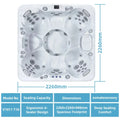 Commercial Hot Tub Spa Pool Outdoor Acrylic Jacuzzi with Massage Jets Suitable for Gardens Backyards and Patios