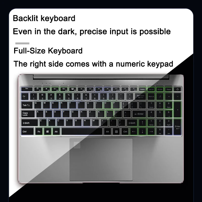15.6" 1080P Laptop Intel i9-10980HK Processor 32GB DDR4 RAM 2TB M.2 SSD Win11 Pro Backlit Keyboard Fingerprint Security Notebook