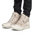 Retro Mixed Color Men Ankle Boots Handmade Genuine Leather High-top Men Sneakers Dark Black Street Style Fashion Men Flat Shoes