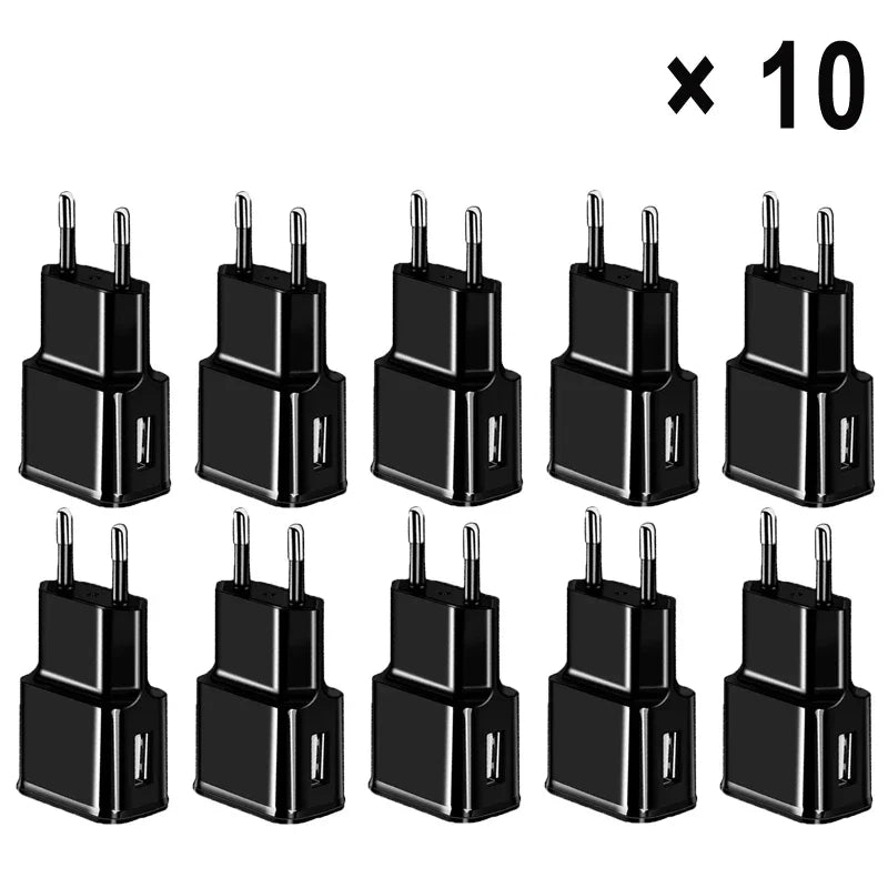 10Pcs/lot Travel Wall Charger 5V 2A Universal Phone Adapter For Samsung A10 A31 A41 A51 A71 A5 A7 2017 J3 J5 J7 2016 USB Charger