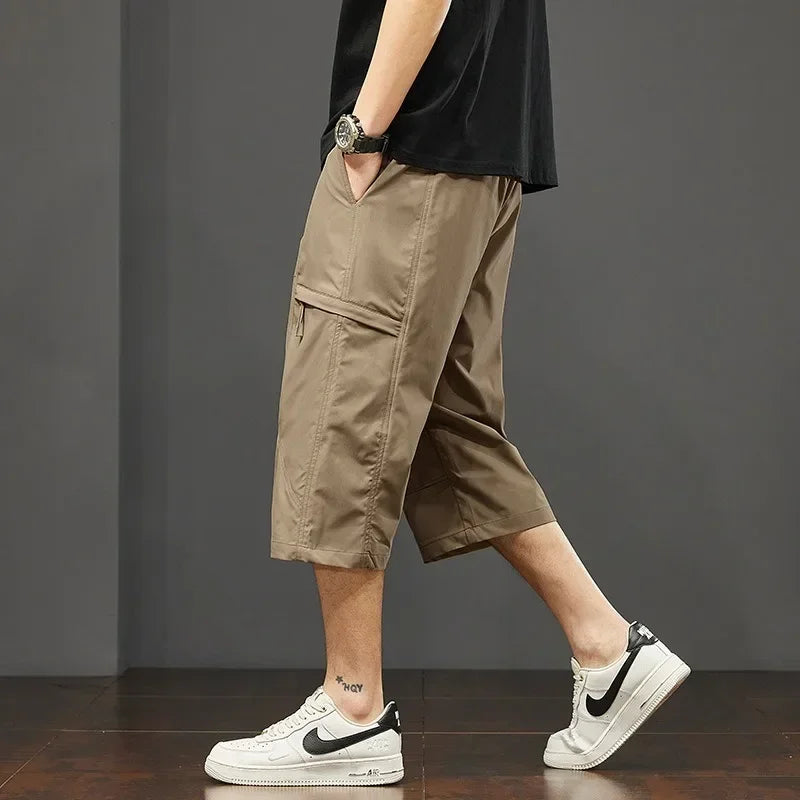 Cargo Shorts Men Working Cropped Pants Summer New Thin Casual Loose Sports Shorts Bermudas Fashion Casual Man Shorts