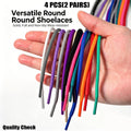 4 Pcs(2 Pairs) Round Shoelaces 4mm for Sneakers Boots, Durable Anti-Slip Sports Laces, 80-160cm Solid Colors Replacement