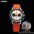 Sugess Pilot Watch ST19 Origin Movement Swanneck Wristwatch Mechanical Chronograph Sappire Crystal Military Limited | SAMAG