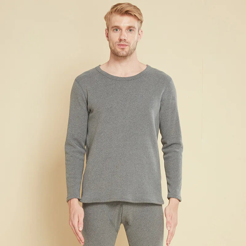 New Style Thermal Underwear Fleece-lined Long Johns Extra Thick Warm with High Neck Suitable for Both Men and Women Couple Set