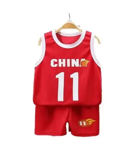 Children Sets Summer Sleeveless Basketball T - shirts - View 7 | SAMAG