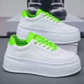 Men's Leather Upper Casual Shoes Thick Bottom Elevator Sneakers, Comfortable Non-Slip Men's Walking Shoes for Daily Wear