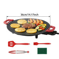 Camping Electric Griddle – Lightweight Portable Teppanyaki Grill, Smokeless & Nonstick, Adjustable Heat, Great for BBQ, Picnic, RV & Tailgating