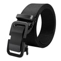 Men's Belt Automatic Metal Buckle Nylon Canvas Webbing Belt Outdoor Work Belt, Nylon Belt With Click Buckle YD614
