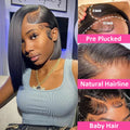 Straight 13x4 Short Bob Remy Hair HD Transparent Lace Full Lace Frontal Wigs 100% Human Hair For Women 4x4 5x5 Lace Closure Wig
