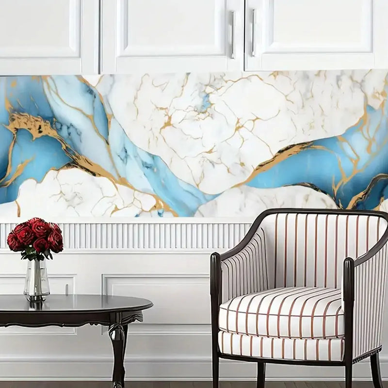 PVC 60cm waterproof marble self-adhesive wallpaper bathroom cabinet countertop contact paper waterproof wall sticker