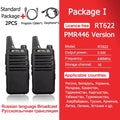 Retevis RT622 Mini Walkie Talkie 2pcs PMR446 Portable Two-way Radio PTT Walkie talkies Communication Radio for Restaurant Hotel