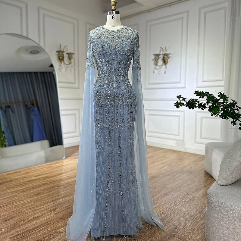 Serene Hill Saudi Arabia Caramel Mermaid Elegant Cape | SAMAG