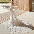 Customized Luxury Lace Mermaid Wedding Dresses Elegant - View 3 | SAMAG