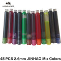 50/12 PCS JINHAO 12 Colors 2.6mm/3.4mm Fountain Pen Ink Cartridges For Majohn Hongdian Stationery School Office Supplies