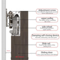 Hidden Sliding Ghost Door Barn Hardware Track Kit - View 5 | SAMAG