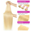 613 Honey Blonde Colored Human Hair Bundles Bone Straight Peruvian Human Hair Extensions Bundles Deal 30 32 34 36 38 40 inches 100% Unprocessed Human Hair 1/3/4 Bundles Super Double Weft Wholesale Hair