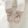 Baby Booties Knitted 0-12m Soft Soled Anti-Slip Newborn Boys Girls First Walkers Shoes Infant Toddler Unisex Sock Boot Kids Crib