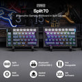 EPOMAKER Split70 QMK/VIA 70% Split Layout Wired/BT/2.4Ghz Wireless Mechanical Keyboard with Programmable Knob Mac Modifier