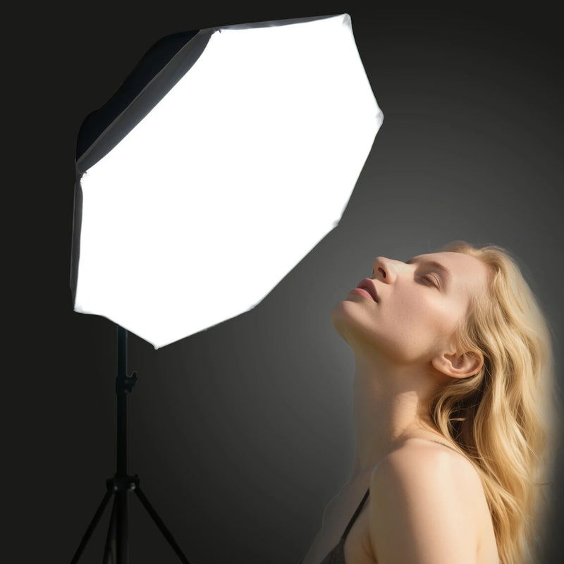 70cm Octagon Softbox Photography Lighting soft box With Tripod  Photo Studio Accessories Various Of Bulb