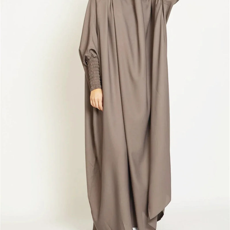 Women One-Piece Hooded Prayer Dress Smocking Sleeve | SAMAG