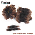 Ombre Brown Afro Kinky Curly Bulk Human Hair For Braiding #30-#1-#30 Crochet Braiding Hair Extensions Locks For Braids No Weft