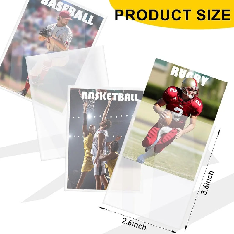 1000 Card Sleeves & Top Loaders for Trading Cards, Penny Sleeves for Sports Cards, Baseball, Football, Game Cards