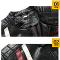Men's Red Long-sleeve PU Jackets and Blue Faux Leather Motorcycle Coats for Fall and Winter. European Sizes S–XXXL.