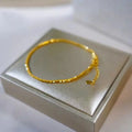 14 K Pure Gold Color Shiny Bracelet Chain for Women Bride Wedding Bracelet Bangle Fine Jewelry Gifts Not Fade