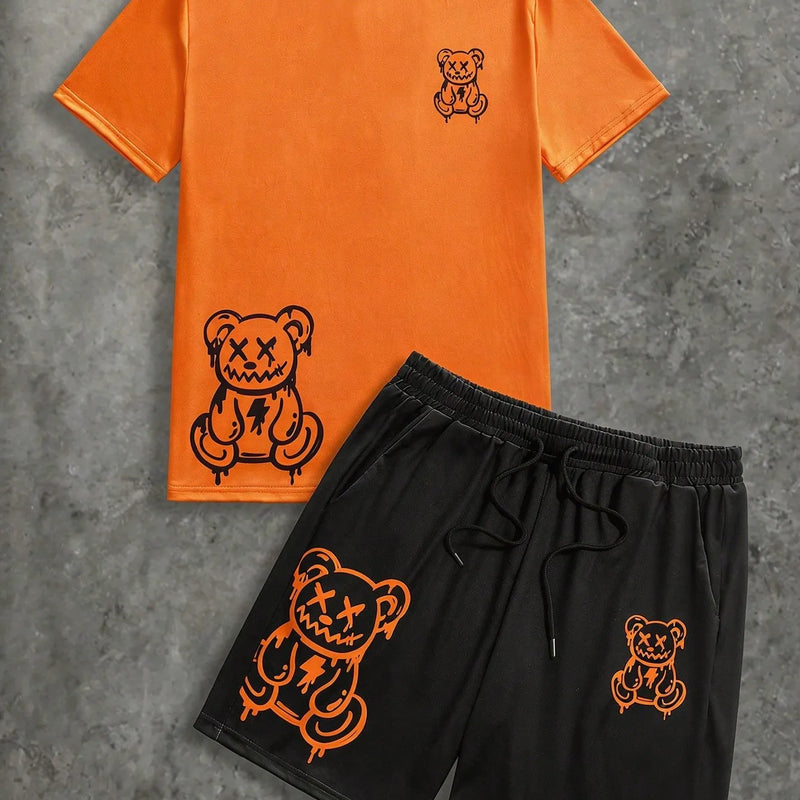 Summer Men's Suit with Bear Print Breathable Lightweight | SAMAG