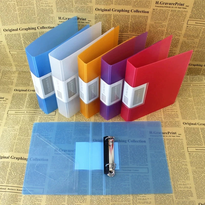 Colorful A5 Binder 2-Hole Punched Paper File Cover Document Organizer A5 Folder For Documents