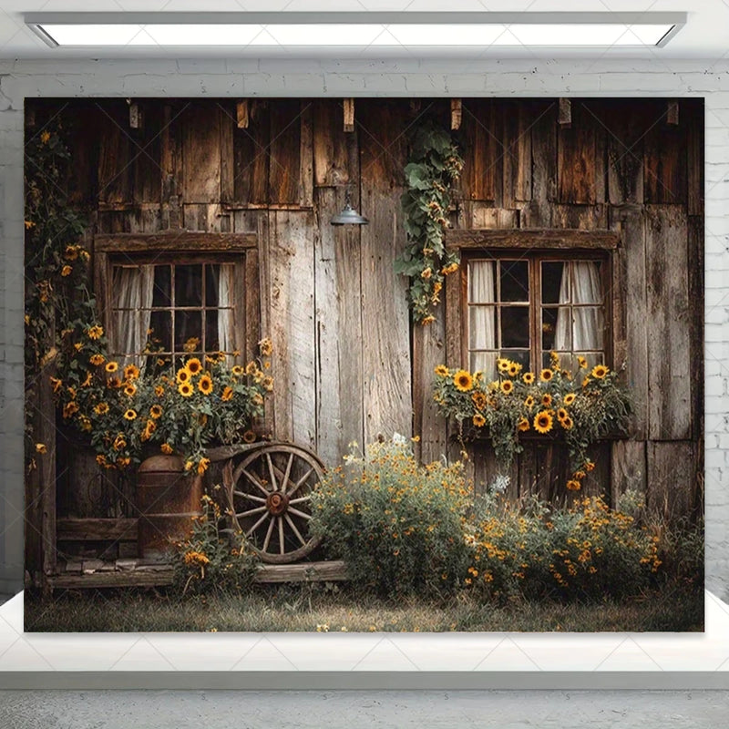 Garden Flower Windows Backdrops Indoor Floral Window Adult Birthday Party Decor Background Photography Studio Supplies Banner